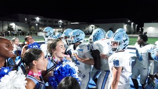 Dr. Garcia wins first football game in school history