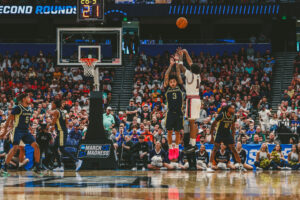 Texas Tech G Jaylen Petty rises for a jumper