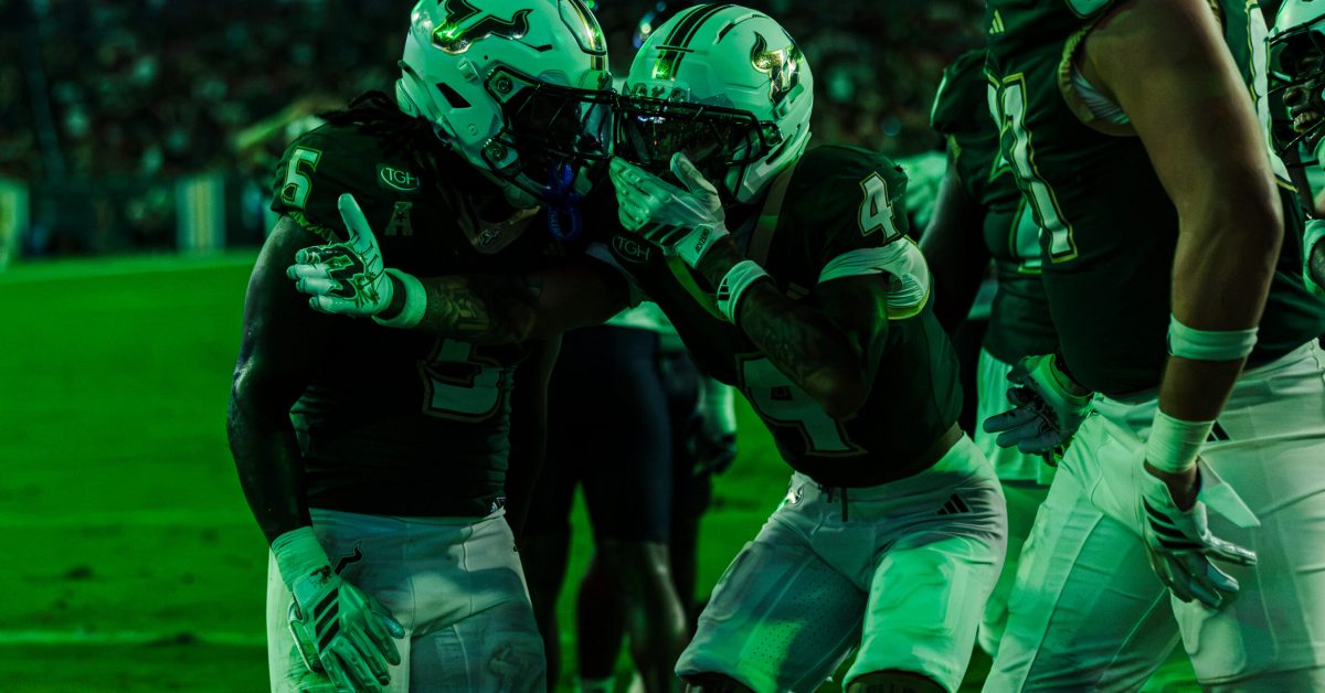 TAMPA, FL - SEPTEMBER 05: The South Florida Bulls take on the FIU Panthers at Raymond James Stadium on September 5, 2026 in Tampa, Florida. (Photo by Austin Vogl)