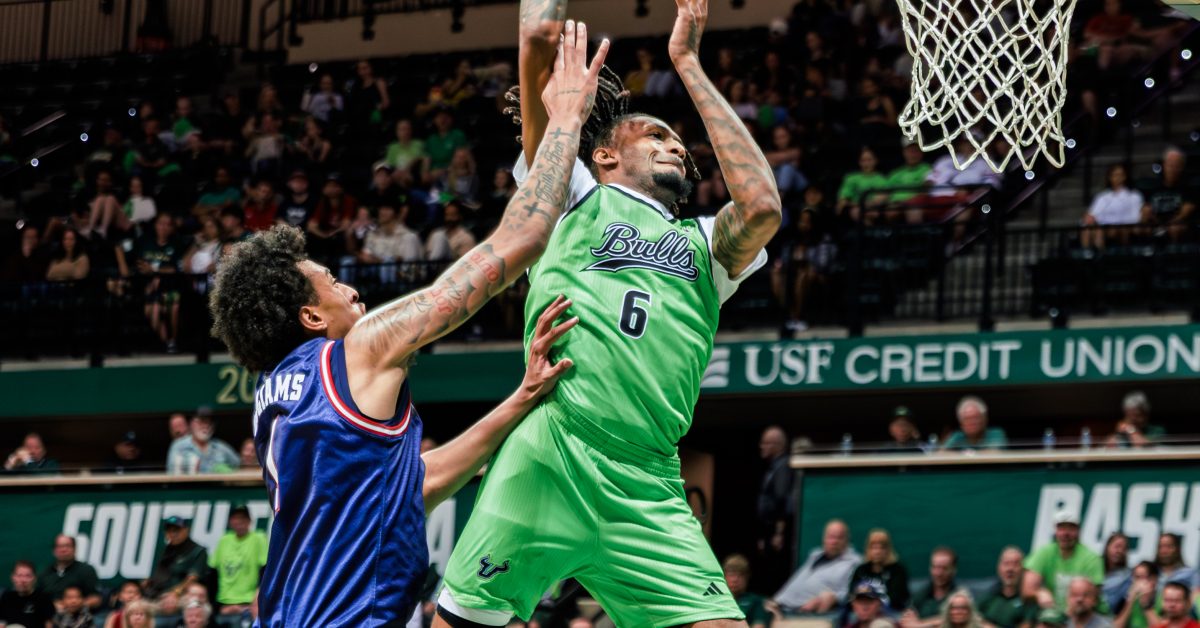 The University of South Florida Bulls take on the Florida Atlantic Owls at the Yuengling Center on Sunday January 25, 2026.